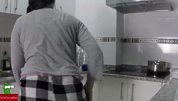 making in kitchen